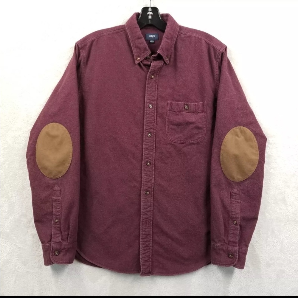 Heathered Chamois Flannel Suede Elbow Patch Shirt
